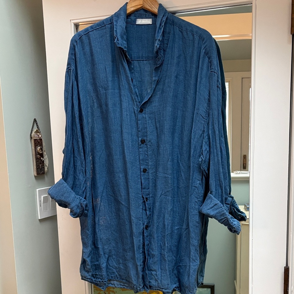 CP Shades Indigo Linen Marella Tunic